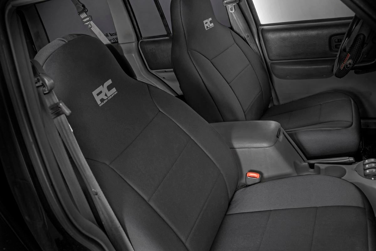 Rough Country Seat Covers | Detachable Headrest FR & RR | Jeep Cherokee XJ (97-01)