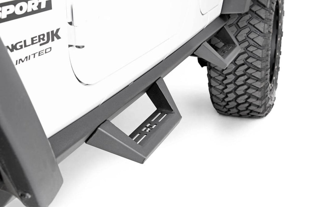 Rough Country Contoured Drop Steps | 4 Door | Jeep Wrangler JK 2WD/4WD (07-18)