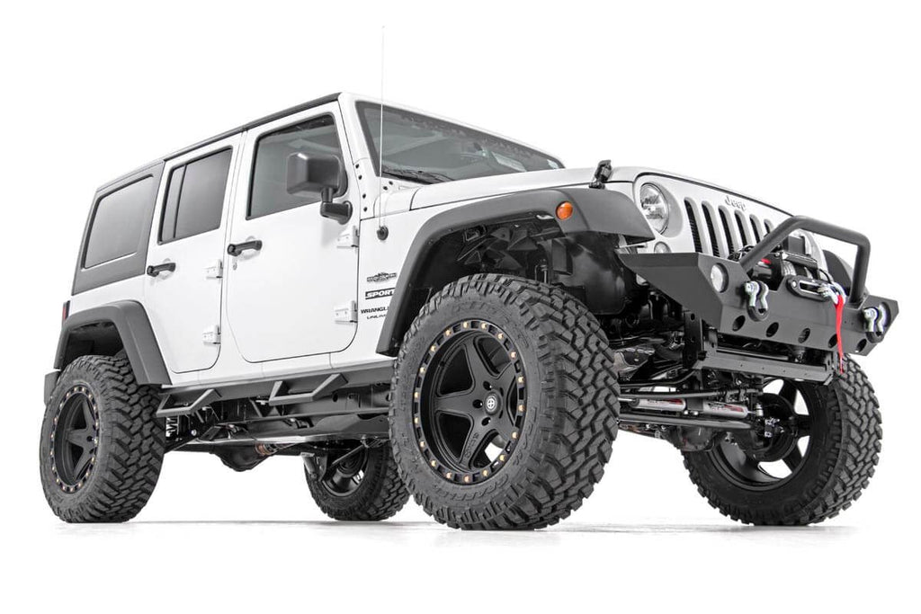 Rough Country Contoured Drop Steps | 4 Door | Jeep Wrangler JK 2WD/4WD (07-18)