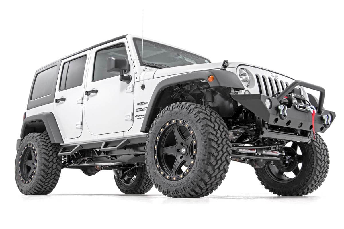 Rough Country Contoured Drop Steps | 4 Door | Jeep Wrangler JK 2WD/4WD (07-18)