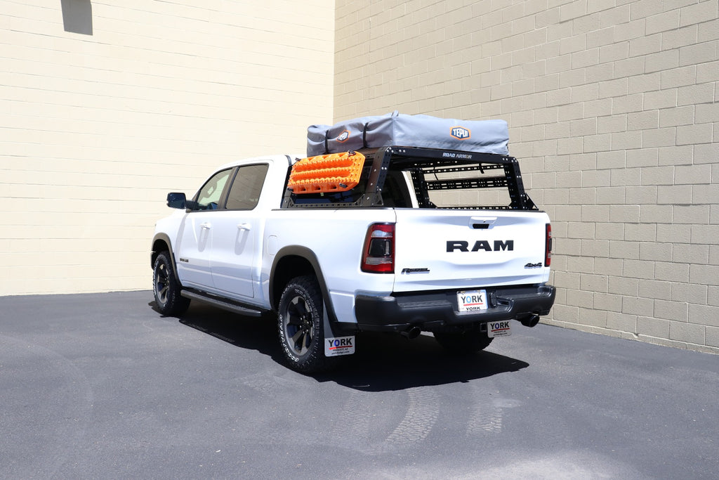 2009-2014 Ford F-150 Treck - Overland Pkg. 5 1/2 To 6Ft. Full-Size Truck Beds, Adjustable Bed Rack System (505Brs-Brktkit Included) Rear Strap, Upper & Lower Rails Included  - Texture Black