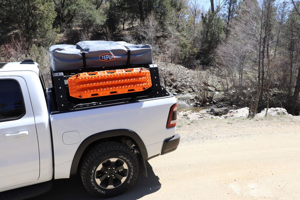 2009-2014 Ford F-150 Treck - Overland Pkg. 5 1/2 To 6Ft. Full-Size Truck Beds, Adjustable Bed Rack System (505Brs-Brktkit Included) Rear Strap, Upper & Lower Rails Included  - Texture Black