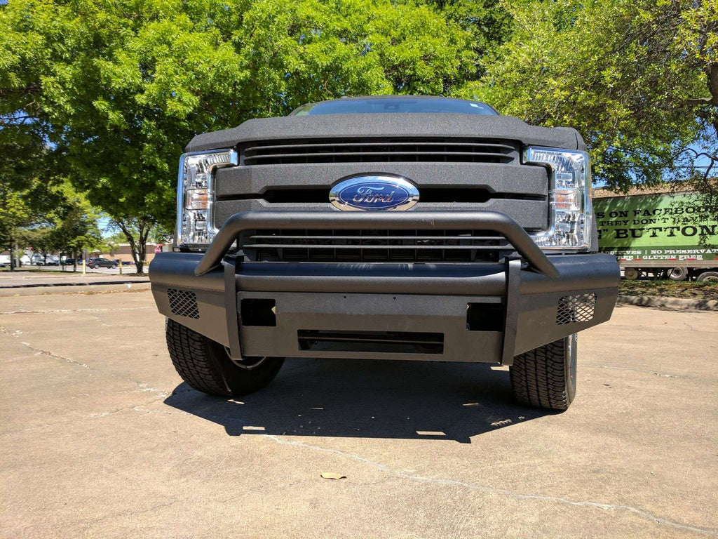 2017-2021 Ford F-250 Vaquero Front Non-Winch Bumper Pre-Runner Guard - Texture Black