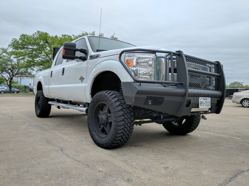 2011-2016 Ford F-250 Vaquero Front Non-Winch Bumper Full Guard - Texture Black