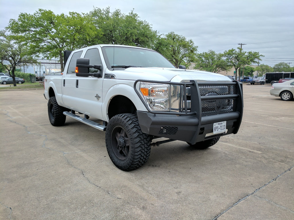 2011-2016 Ford F-250 Vaquero Front Non-Winch Bumper Full Guard - Texture Black