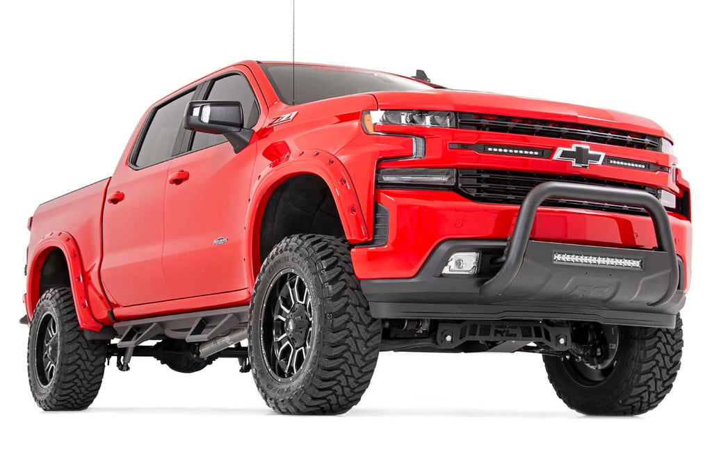 Rough Country LED Light | Grille Mount | 10" Black Slimline Pair | Chevy Silverado 1500 (19-23)
