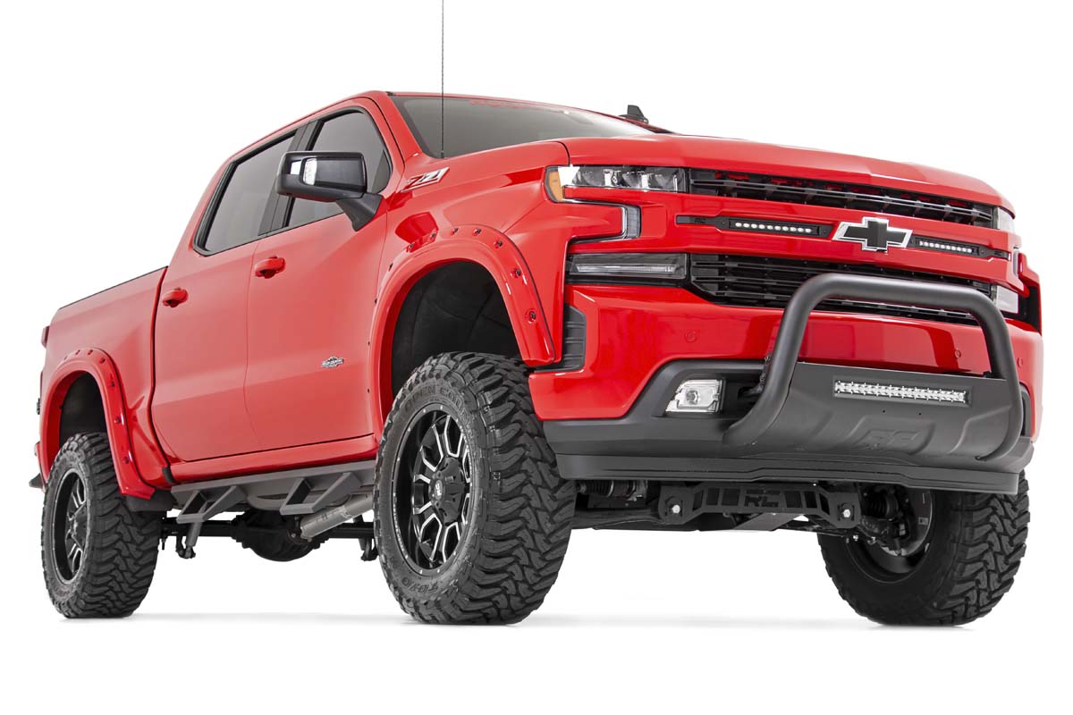 Rough Country LED Light | Grille Mount | 10" Black Slimline Pair | Chevy Silverado 1500 (19-23)
