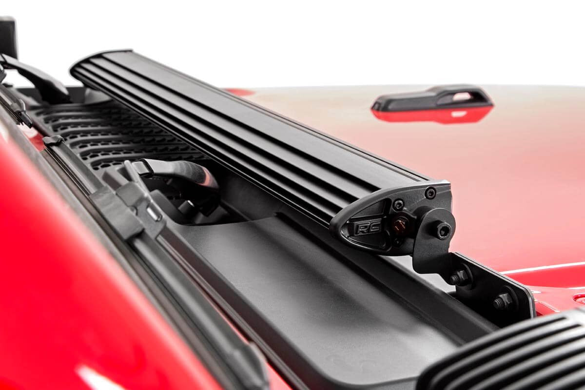 Rough Country Jeep 30-inch LED Hood Kit (18-21 Wrangler JL, 20-21 Gladiator JT | Black-Series)