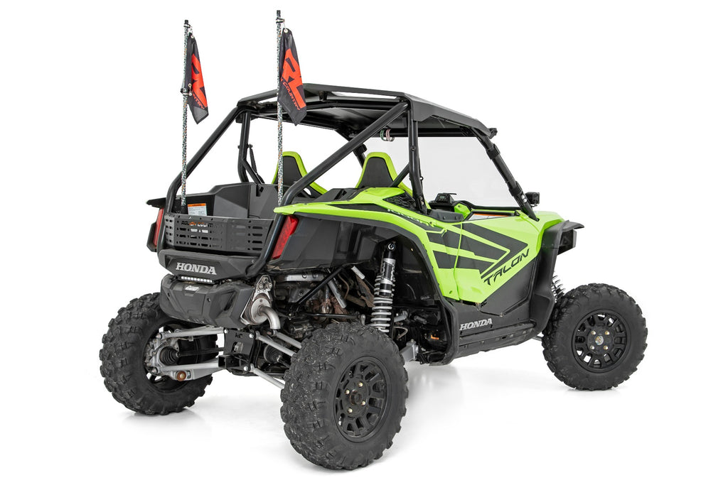 Rough Country Whip Mount | Bed |  4' Multl-Color LED Whip Pair | Honda Talon (19-21)/Talon 1000R (19-22)