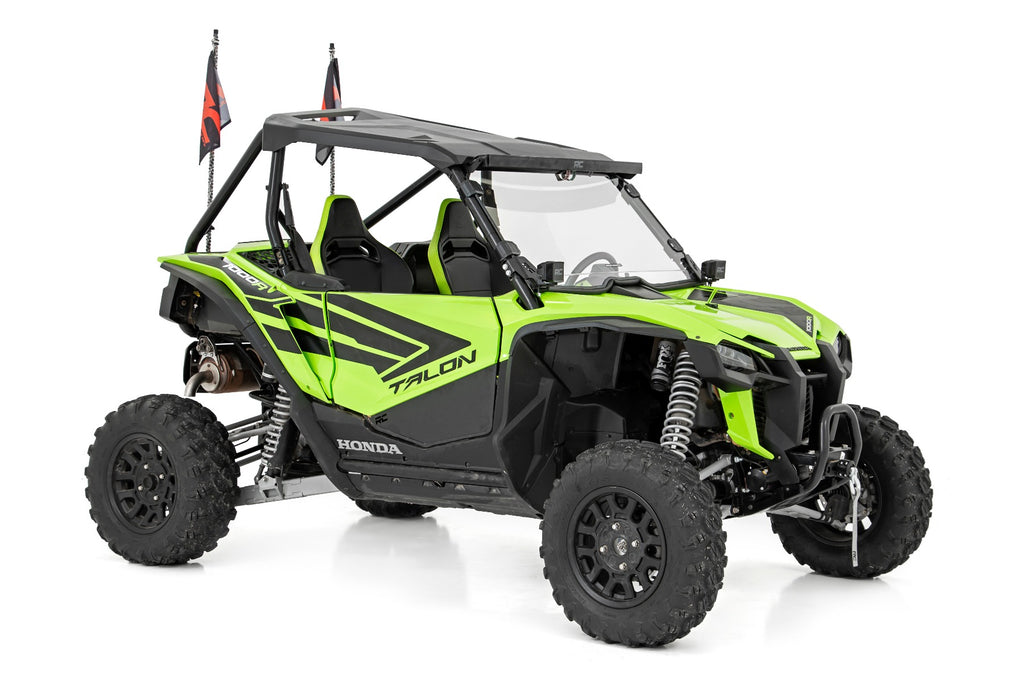 Rough Country Whip Mount | Bed |  4' Multl-Color LED Whip Pair | Honda Talon (19-21)/Talon 1000R (19-22)