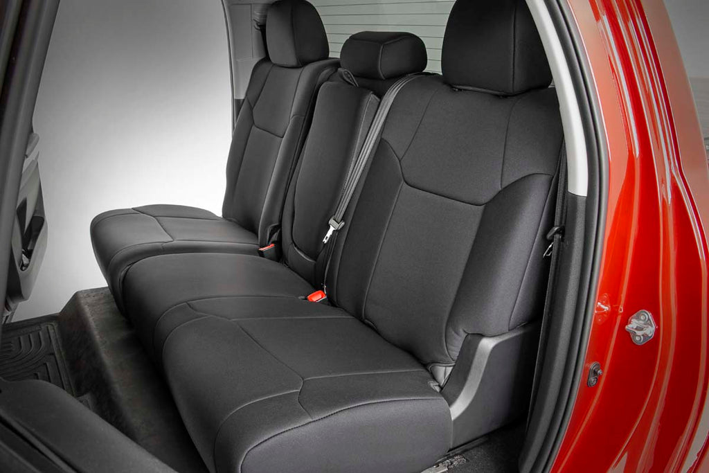 Rough Country Seat Covers | FR w/ Console Cover and Rear | Toyota Tundra (14-21)