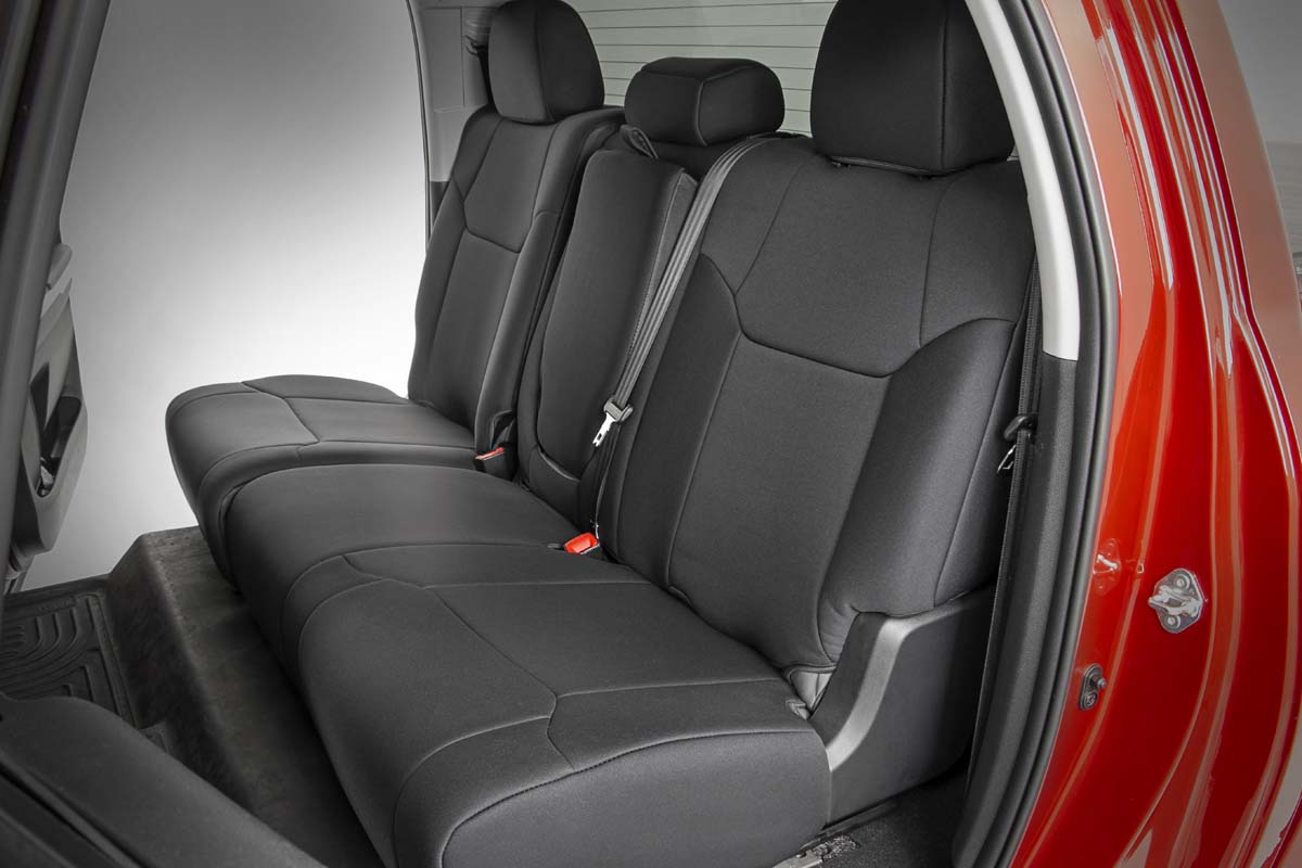 Rough Country Seat Covers | FR w/ Console Cover and Rear | Toyota Tundra (14-21)