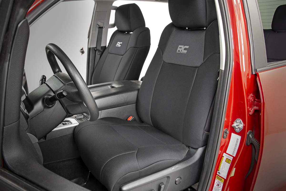 Rough Country Seat Covers | FR w/ Console Cover and Rear | Toyota Tundra (14-21)