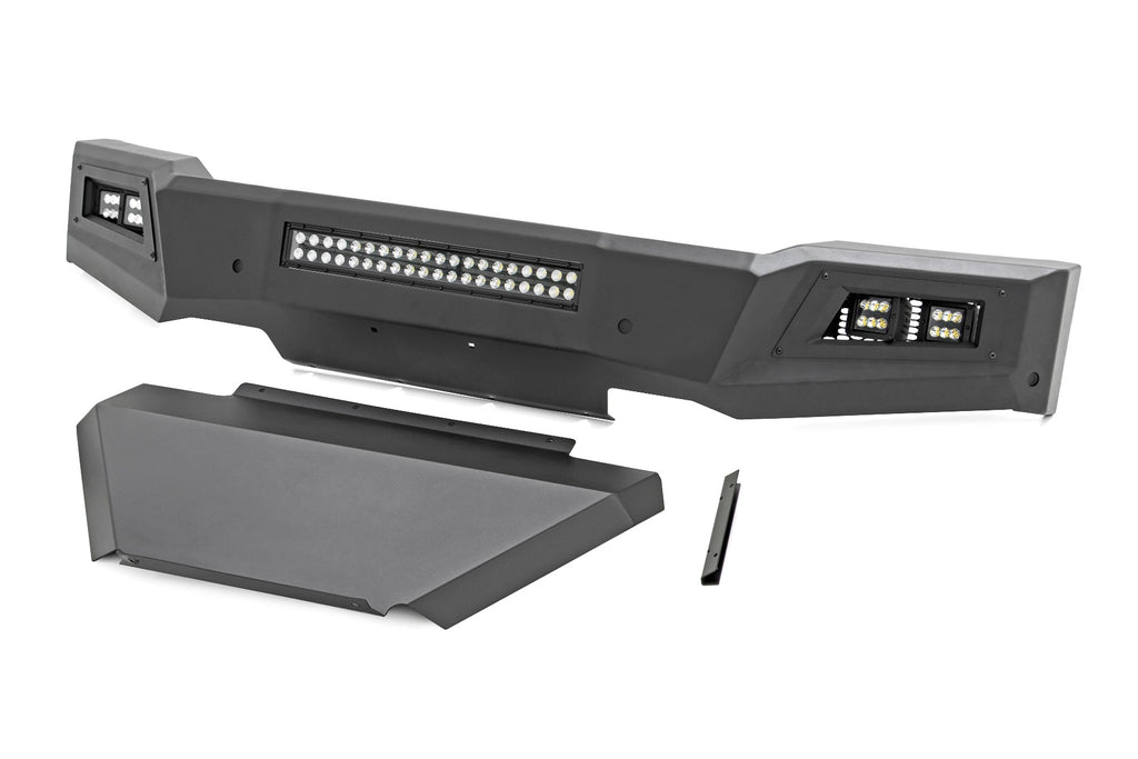 Rough Country High Clearance Front Bumper | LED Lights & Skid Plate | Chevy Silverado 1500 (19-22)