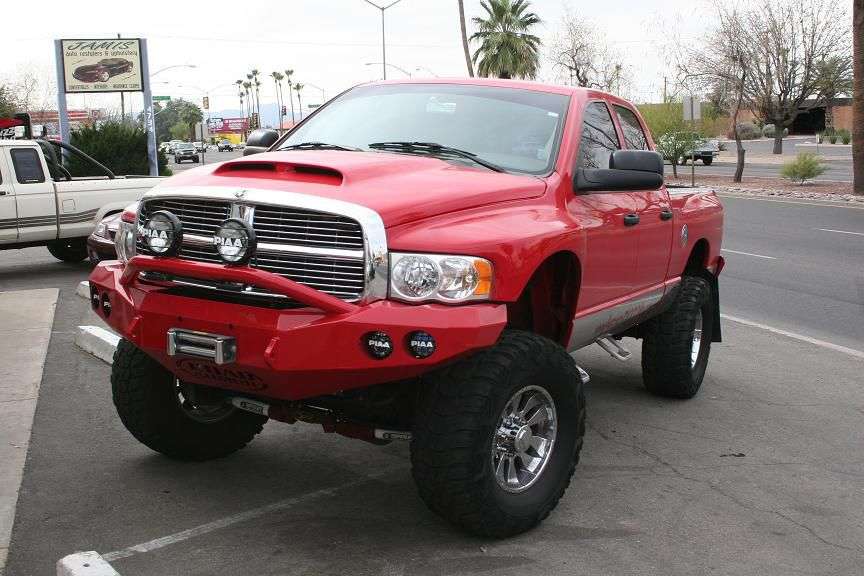 2003-2005 Ram 2500 Stealth Front Winch Bumper Pre-Runner Guard - Texture Black Warn M12000, Smittybilt Xrc