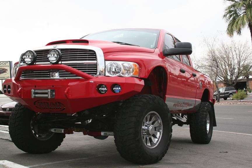 2003-2005 Ram 2500 Stealth Front Winch Bumper Pre-Runner Guard - Texture Black Warn M12000, Smittybilt Xrc