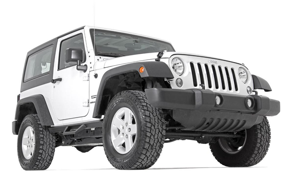 Rough Country Contoured Drop Steps | 2 Door | Jeep Wrangler JK 4WD (2007-2018)