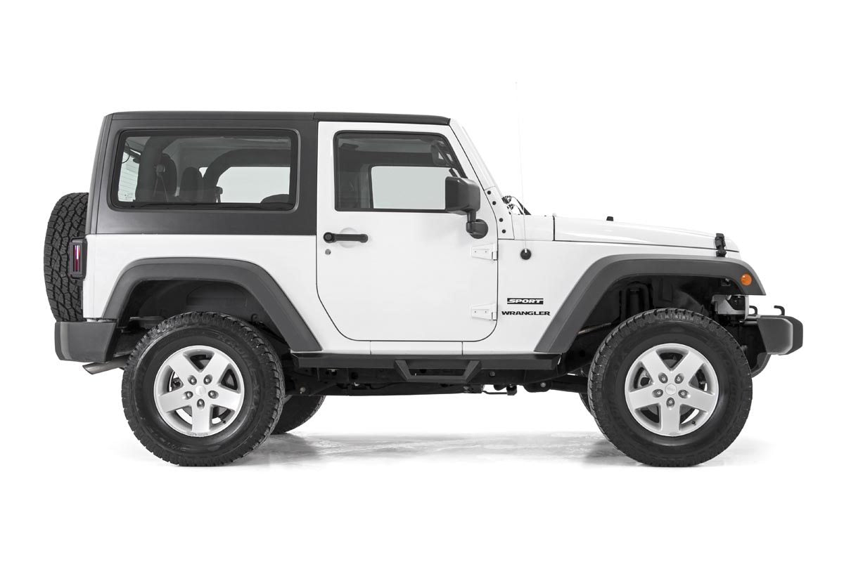 Rough Country Contoured Drop Steps | 2 Door | Jeep Wrangler JK 4WD (2007-2018)