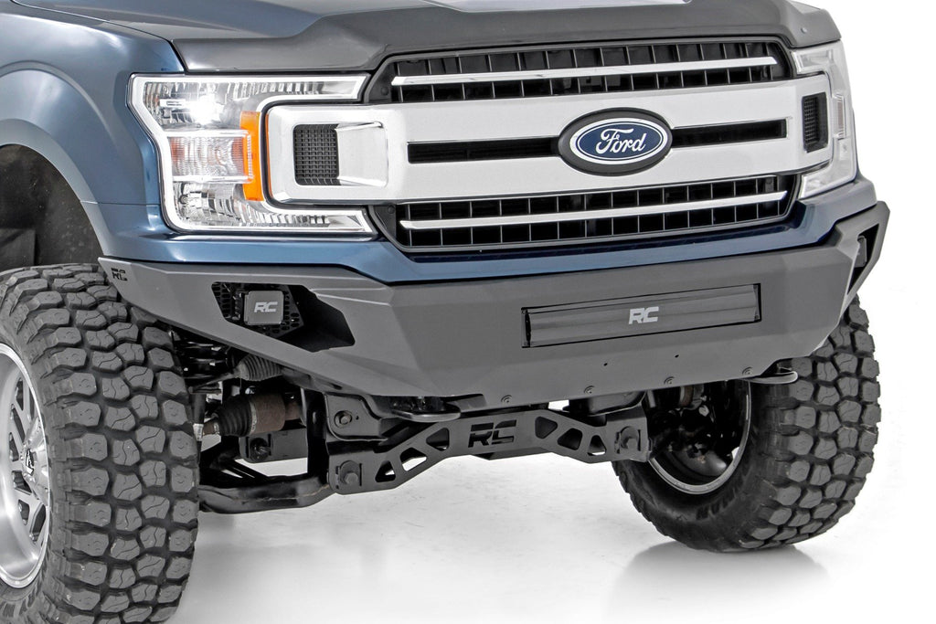 Rough Country Front Bumper | High Clearance | Skid Plate | Ford F-150 (18-20)