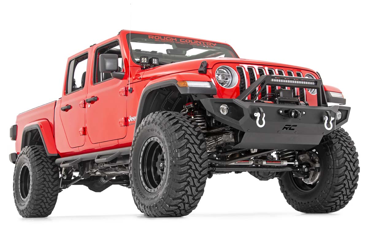 Rough Country Jeep Quad LED Light Pod Kit  - Black Series (18-21 JL / 20-21 Gladiator)