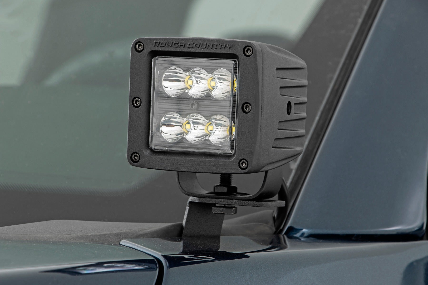 Rough Country LED Light | Ditch Mount | 2" Chrome Pair | Wide Angle | Ford F-150 (15-23)