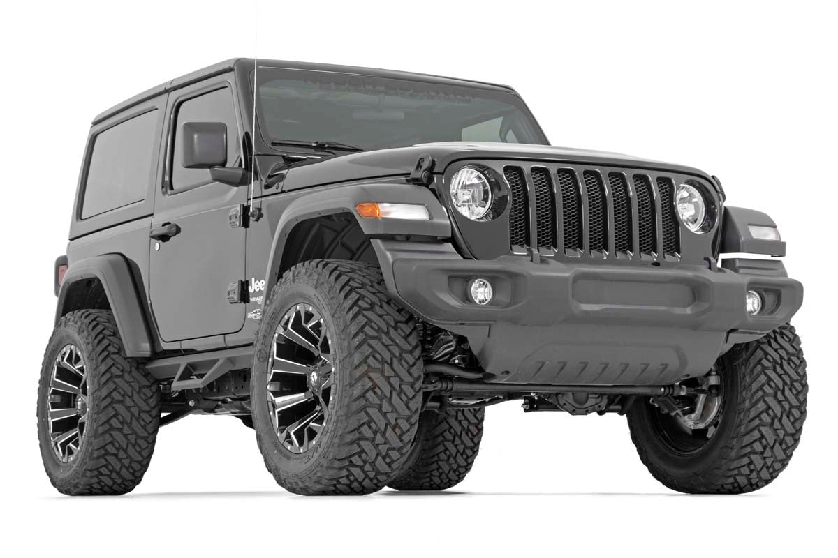Rough Country Contoured Drop Steps | 2 Door | Jeep Wrangler JL 4WD (2018-2023)