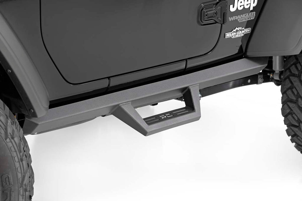 Rough Country Contoured Drop Steps | 2 Door | Jeep Wrangler JL 4WD (2018-2023)