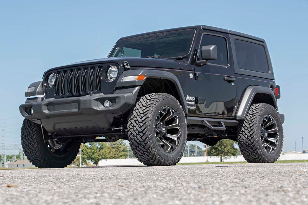 Rough Country Contoured Drop Steps | 2 Door | Jeep Wrangler JL 4WD (2018-2023)