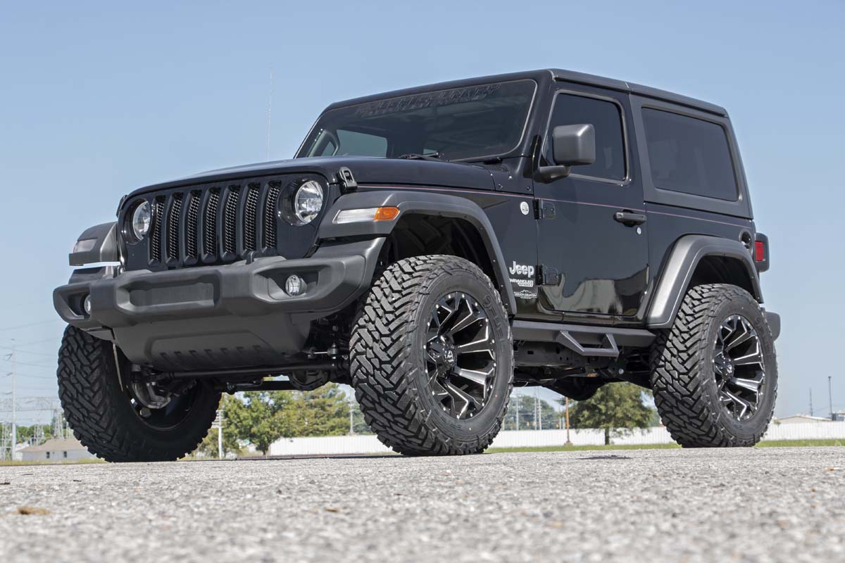 Rough Country Contoured Drop Steps | 2 Door | Jeep Wrangler JL 4WD (2018-2023)