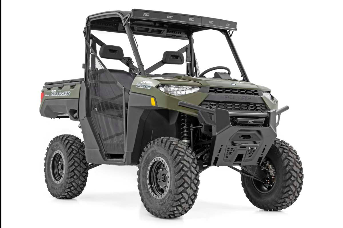 Rough Country LED Light | Bumper Mount | 12" Black Single Row | Polaris Ranger 1000XP/900XP (19-20)