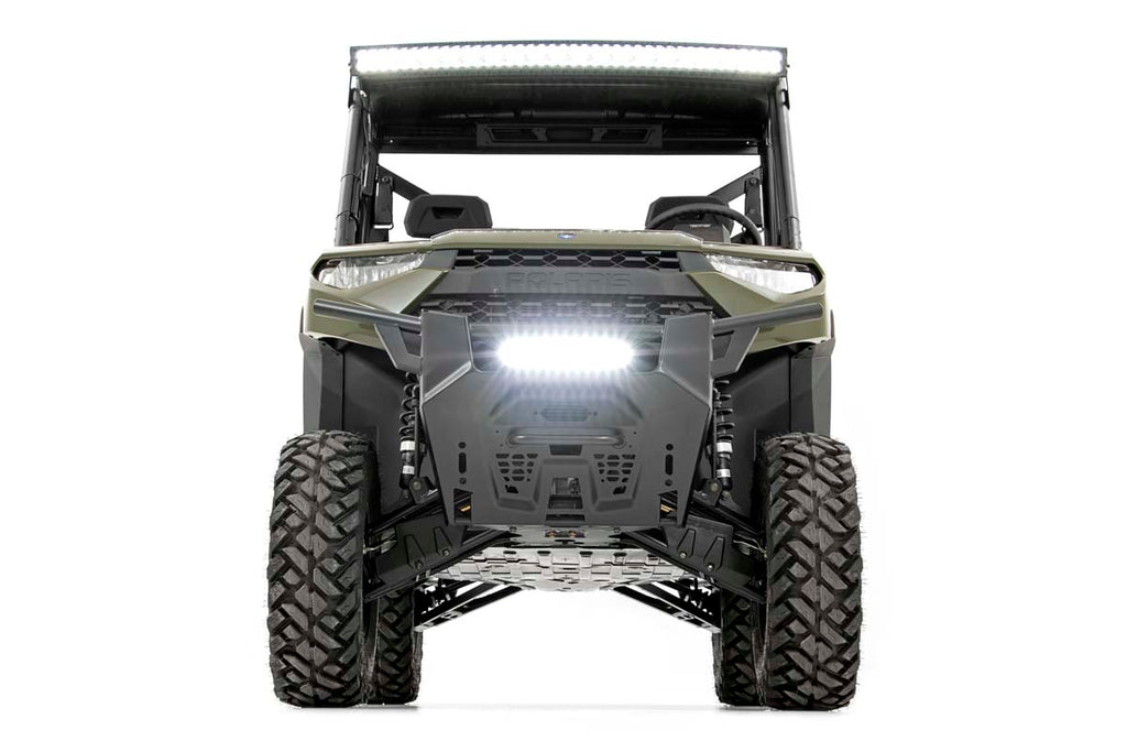 Rough Country LED Light | Bumper Mount | 12" Black Single Row | Polaris Ranger 1000XP/900XP (19-20)