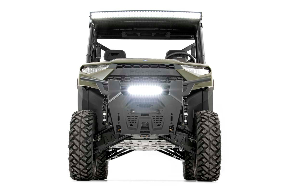 Rough Country LED Light | Bumper Mount | 12" Black Single Row | Polaris Ranger 1000XP/900XP (19-20)