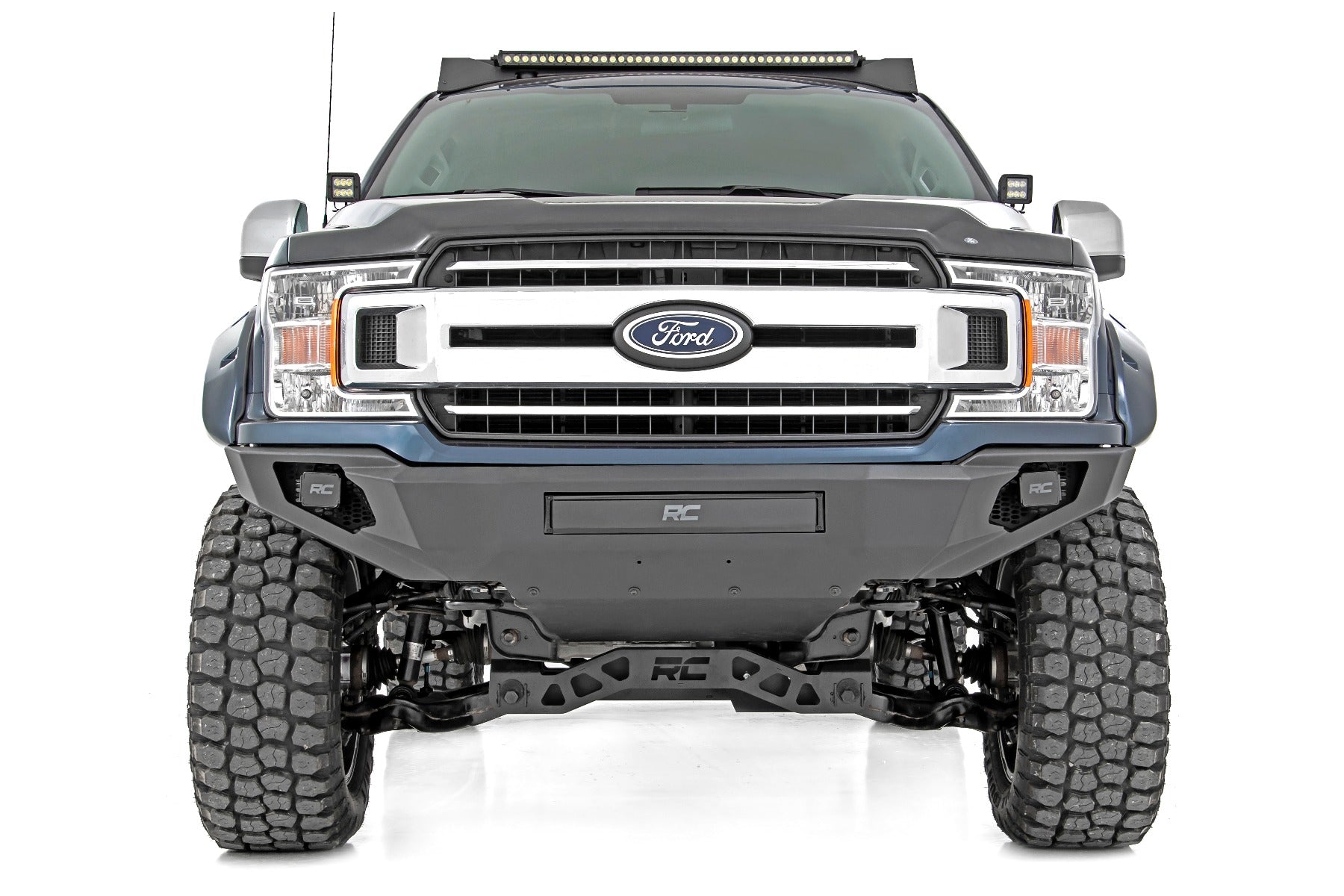 Rough Country Front Bumper | High Clearance | Skid Plate | Ford F-150 (18-20)