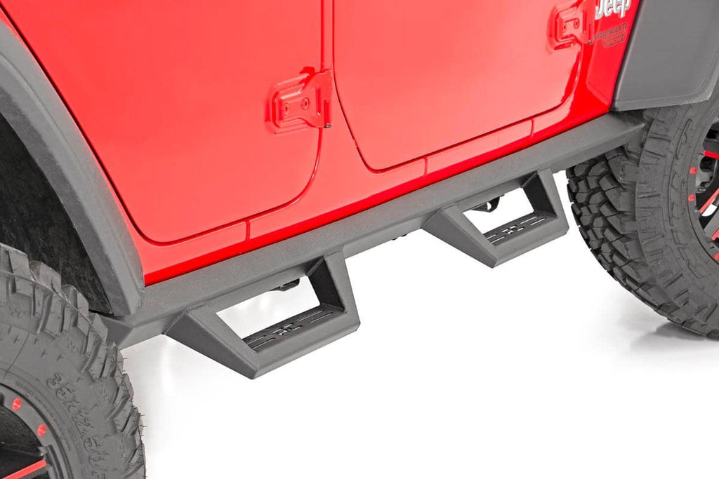 Rough Country Contoured Drop Steps | 4 Door | Jeep Wrangler 4xe (21-23)/Wrangler JL (18-23)