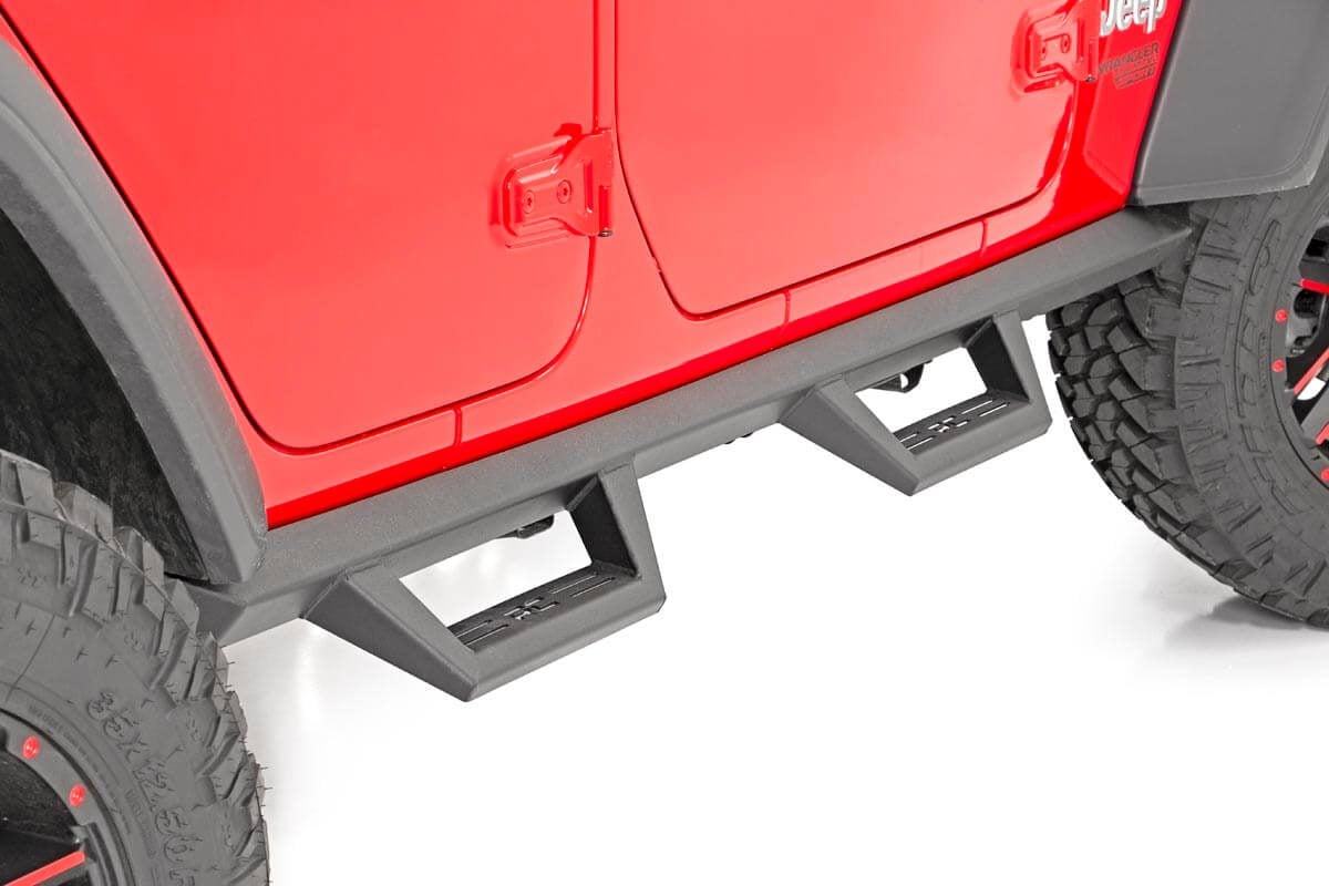 Rough Country Contoured Drop Steps | 4 Door | Jeep Wrangler 4xe (21-23)/Wrangler JL (18-23)