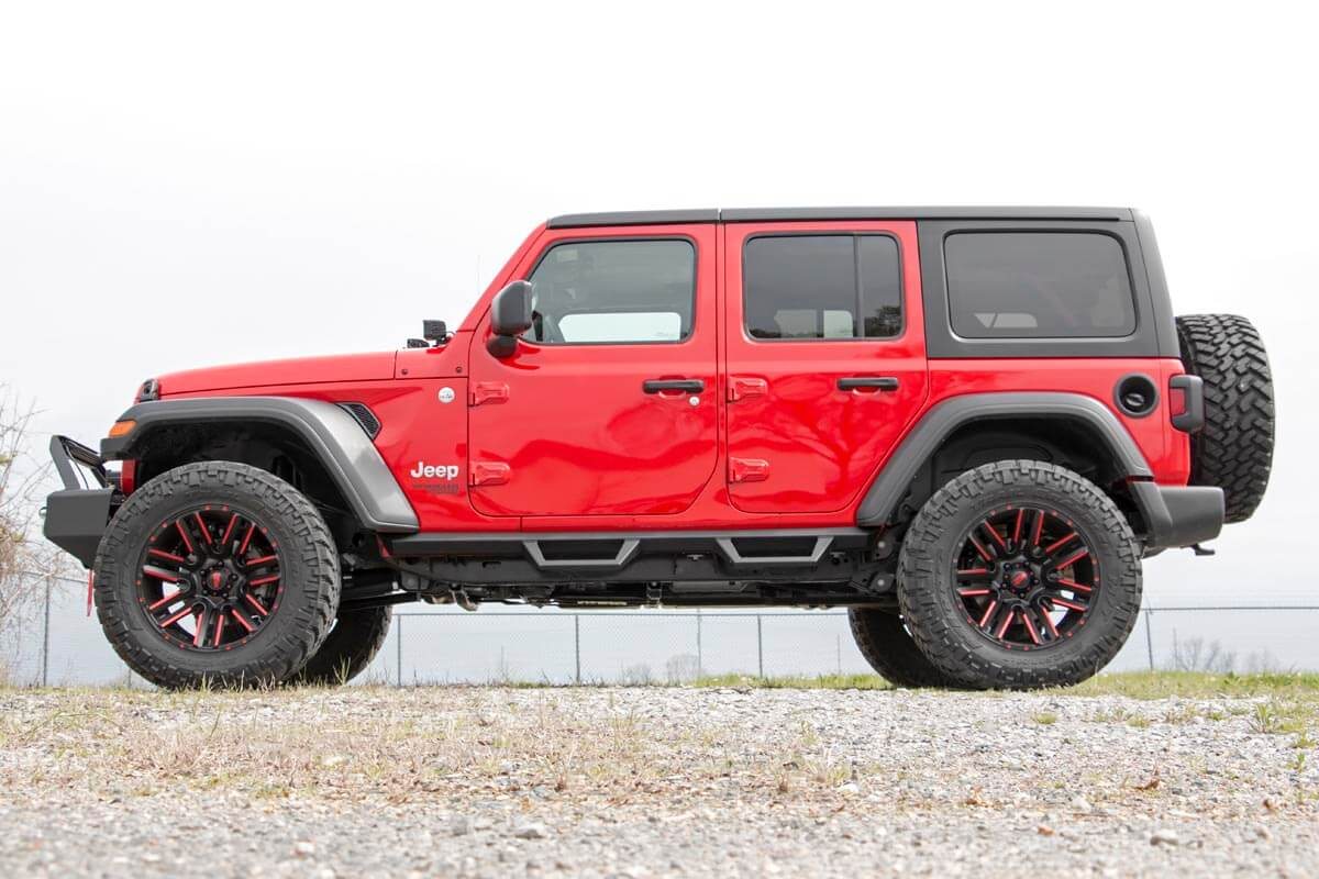 Rough Country Contoured Drop Steps | 4 Door | Jeep Wrangler 4xe (21-23)/Wrangler JL (18-23)