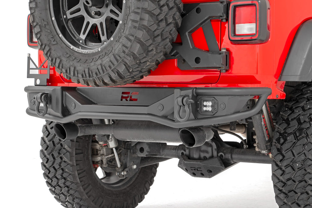 Rough Country Rear Bumper | Tubular | Jeep Wrangler 4xe (21-23)/Wrangler JL (18-23)