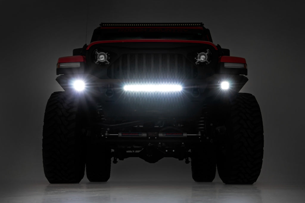 Rough Country Front Bumper | Skid Plate | Jeep Gladiator JT/Wrangler 4xe/Wrangler JL (18-23)