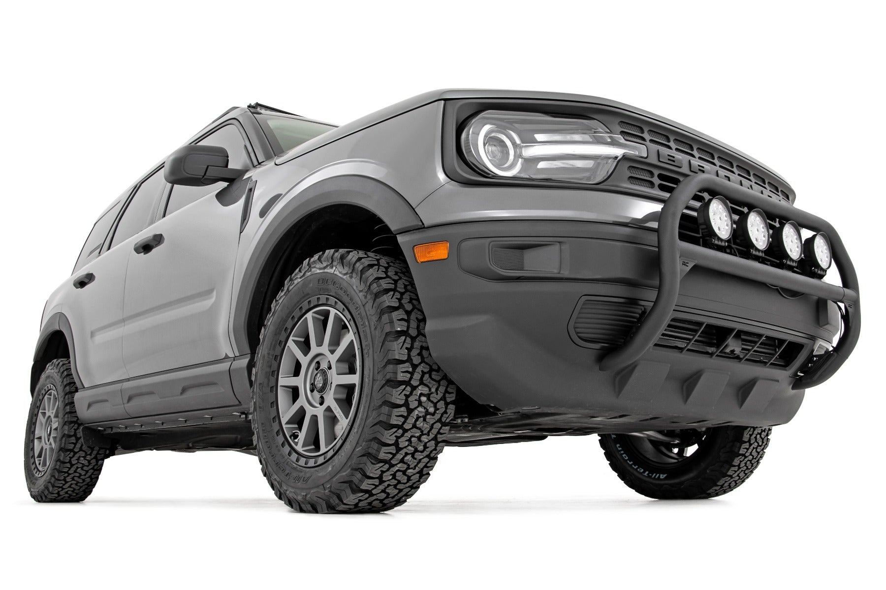 Rough Country Nudge Bar | 4 Inch Round Led (x4) | Ford Bronco Sport 4WD (21-23)