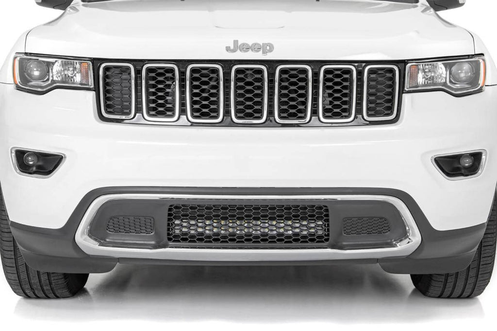 Rough Country Jeep 20in LED Bumper Kit | Chrome Series w/ Amber DRL (11-20 WK2 Grand Cherokee)