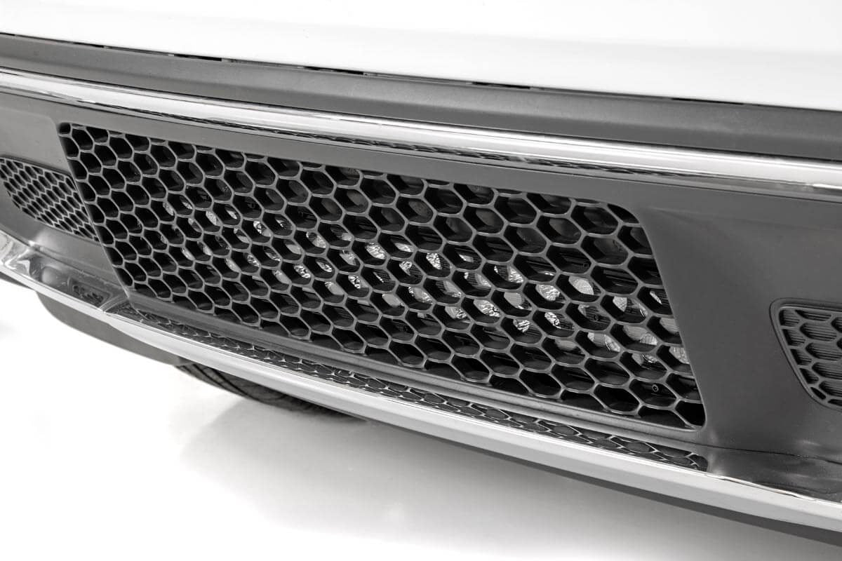 Rough Country LED Light | Bumper Mount | 20" Black Dual Row| Amber DRL | Jeep Grand Cherokee WK2 (11-20)