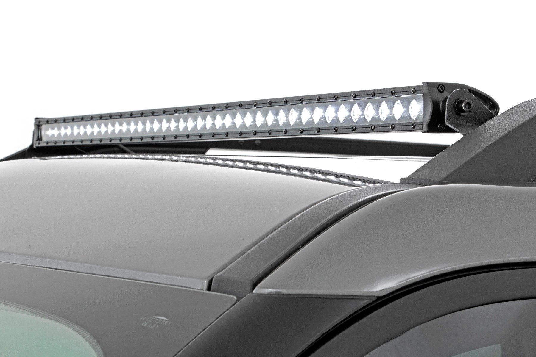 Rough Country LED Light | Roof Rack Mount | 40" Black Single Row | Ford Bronco Sport (21-23)