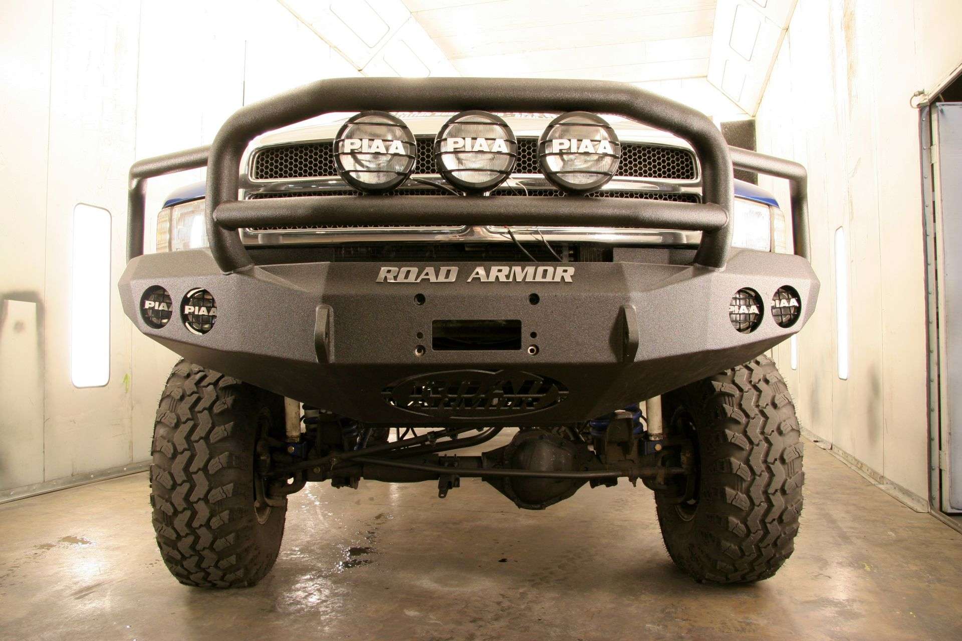 1997-2002 Ram 1500 Stealth Front Winch Bumper Lonestar Guard - Texture Black Warn M12000, Smittybilt Xrc
