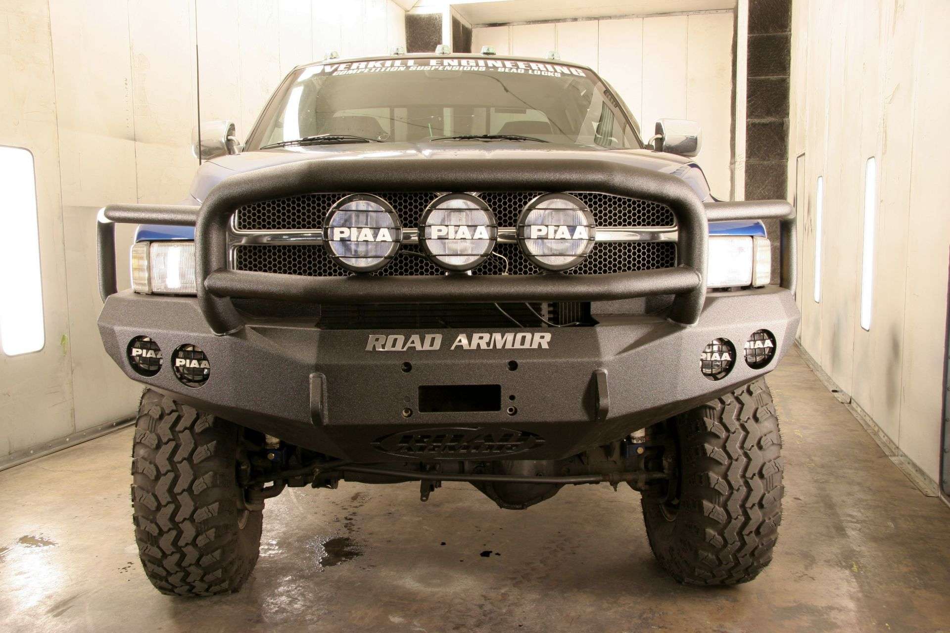 1997-2002 Ram 1500 Stealth Front Winch Bumper Lonestar Guard - Texture Black Warn M12000, Smittybilt Xrc