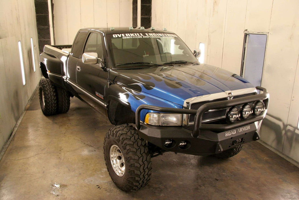 1997-2002 Ram 1500 Stealth Front Winch Bumper Lonestar Guard - Texture Black Warn M12000, Smittybilt Xrc