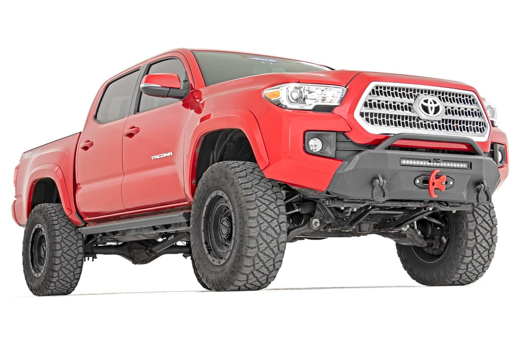 Rough Country Front Bumper | Hybrid | 20" Blk DRL LED | Toyota Tacoma (16-23)