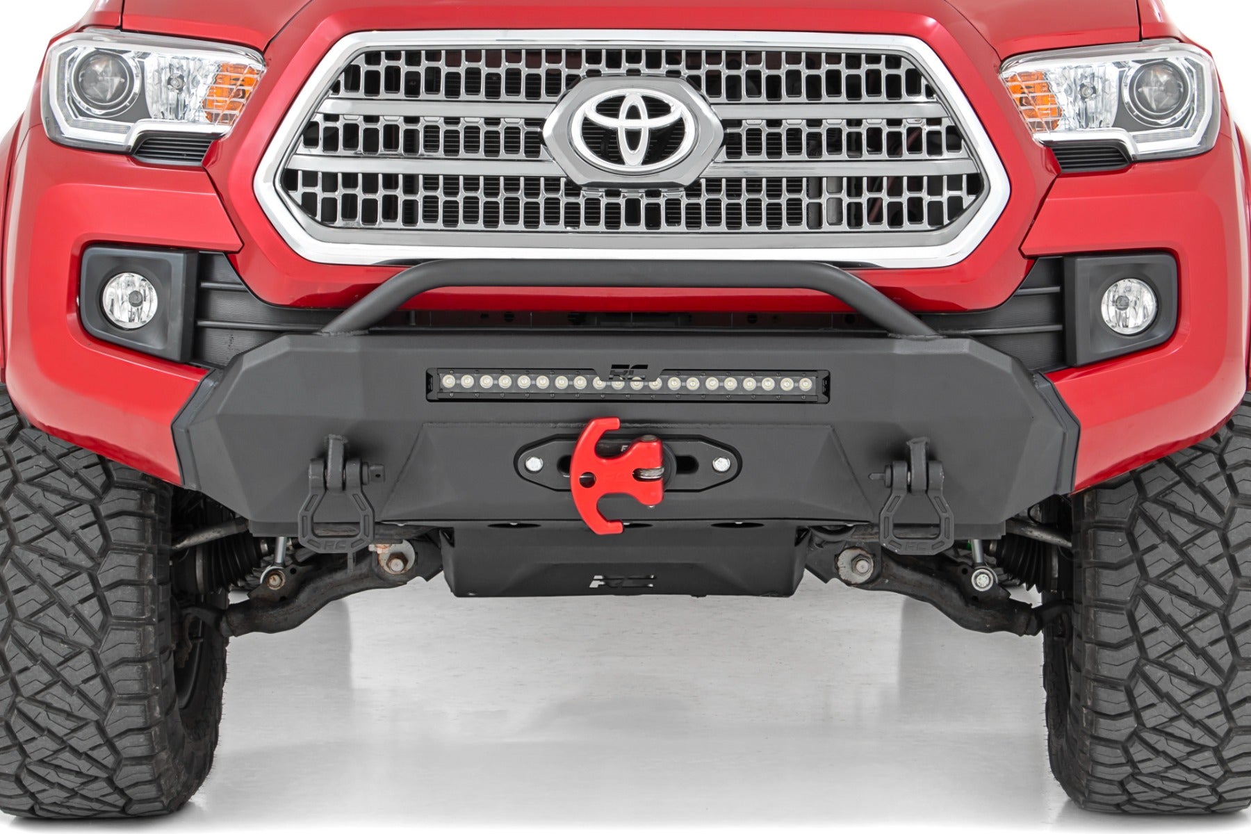 Rough Country Front Bumper | Hybrid | 20" Blk DRL LED | Toyota Tacoma (16-23)