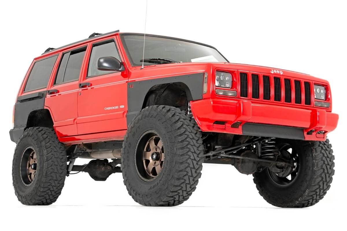 Rough Country Fender & Quarter Panel Armor | Front | Combo | Jeep Cherokee XJ (84-96)