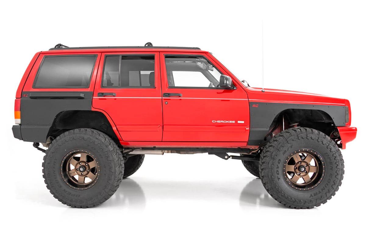 Rough Country Fender & Quarter Panel Armor | Front | Combo | Jeep Cherokee XJ (97-01)