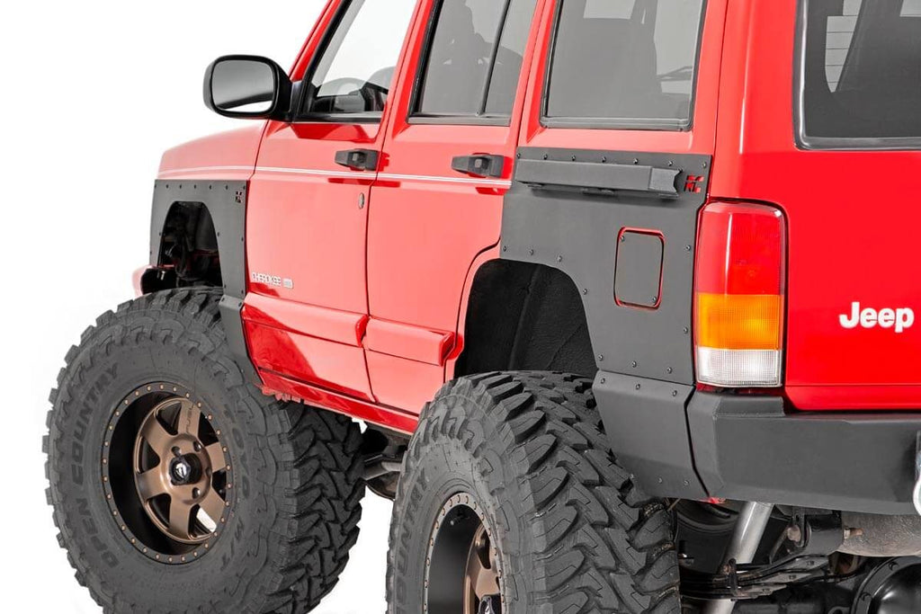Rough Country Fender & Quarter Panel Armor | Rear | Combo | Jeep Cherokee XJ (84-96)